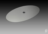 Foot disk oval / 520 mm
