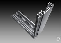 One-sided hinged aluminium profile "100"