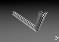 Slim-Frame Flex "45" Profil mit Nut