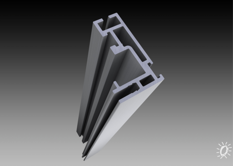 Einseitiges Aluminiumprofil LED-Flat-XL „29,8“