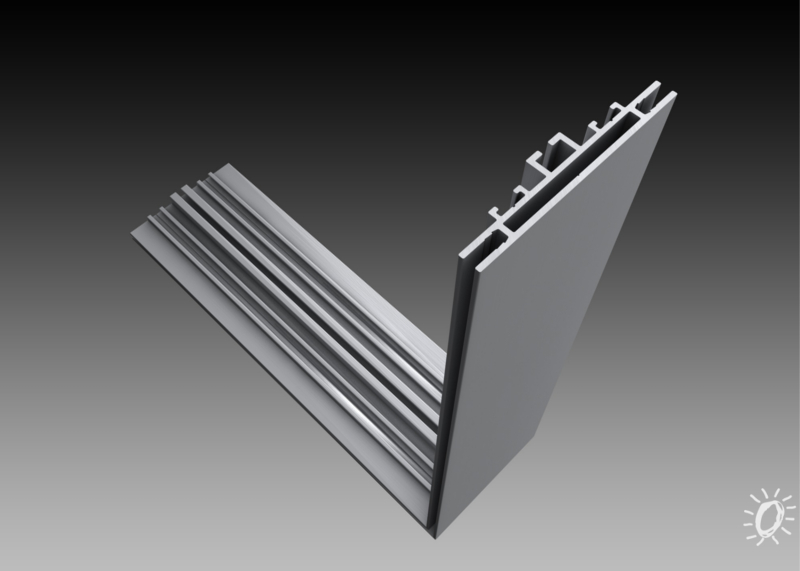 Doppelseitiges Aluminiumprofil „90“