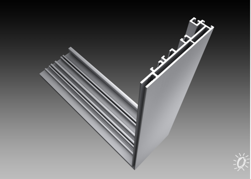 Einseitiges Aluminiumprofil „100“