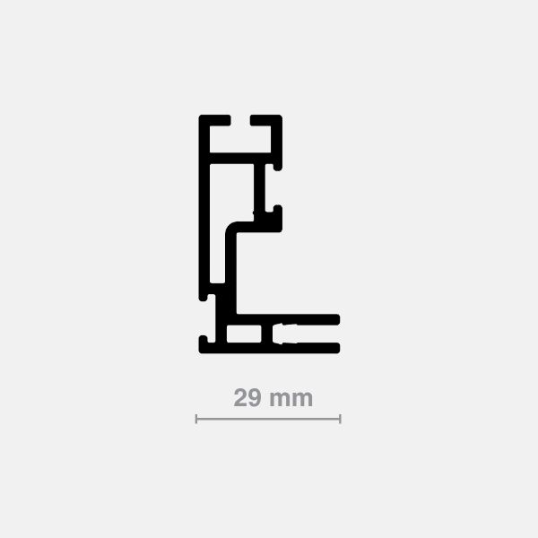 Einseitiges Aluminiumprofil LED-Flat „29“