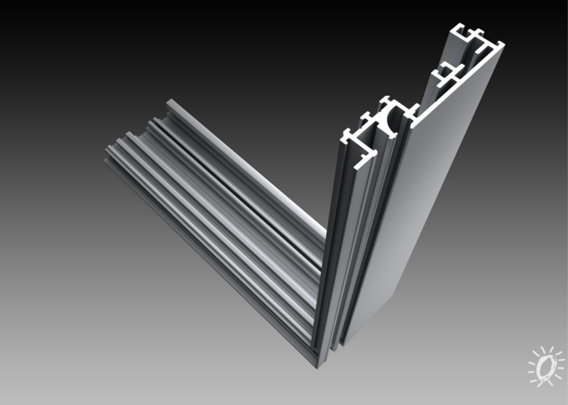 Einseitiges Aluminiumprofil „100“ · 7001-0