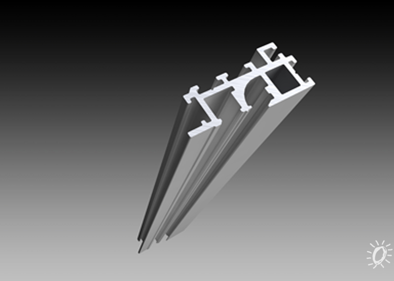 Einseitiges Aluminiumprofil „55“ · 7001-5-2