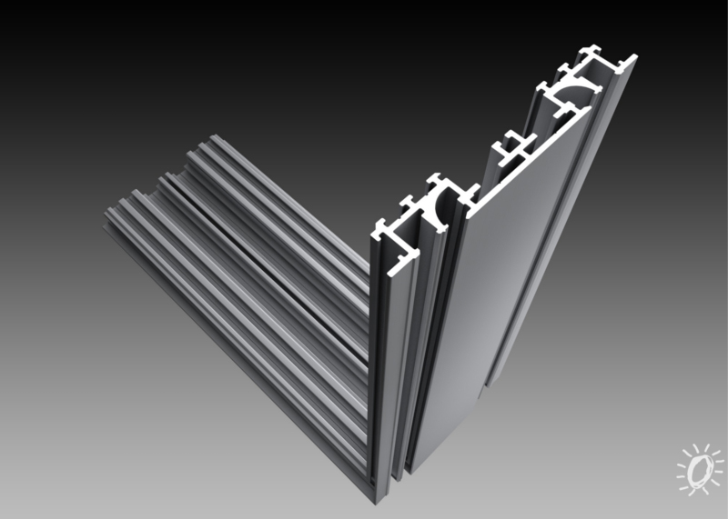 Doppelseitiges Aluminiumprofil „130“ · 7002-1