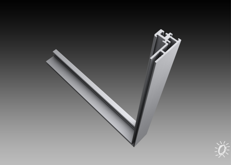 Einseitiges Aluminiumprofil „40“ · 7004-11
