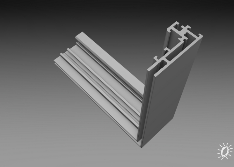 Einseitiges Aluminiumprofil „50“ · 7004-16