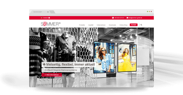 SOMMER GmbH - neue SOMMER Website